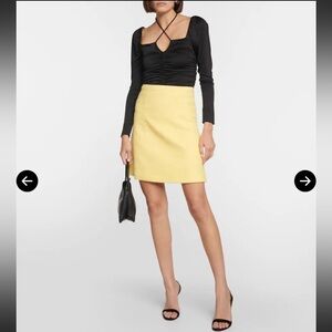 GANNI - Puff Sleeve Ruched Stretch Jersey Blouse